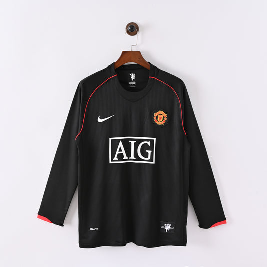 Camiseta Icónica Manchester United Temporada 2007/2008 (Visitante o Alternativa - Manga Larga)